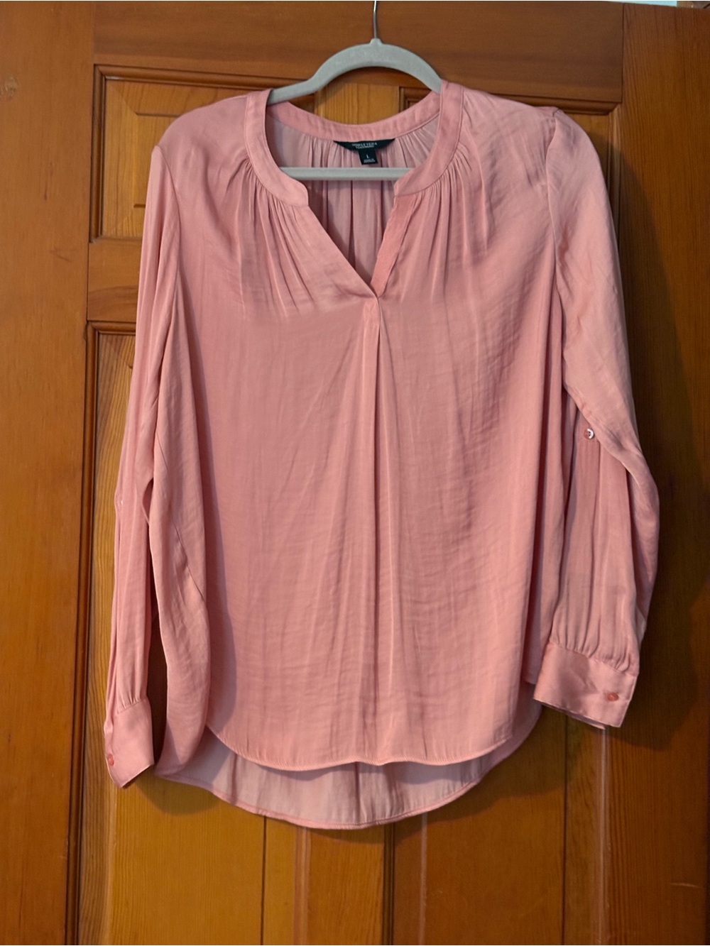 Simply Vera Vera Wang Soft Pink V-Neck Blouse
